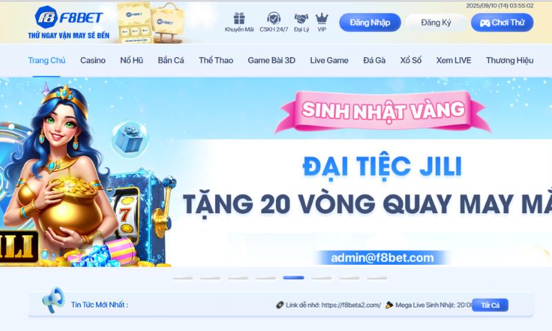 Ưu đãi chào mừng đăng ký F8bet